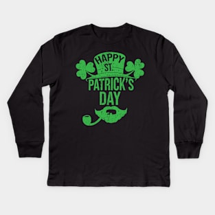 St. Patrick's Day - cylinder guy Kids Long Sleeve T-Shirt